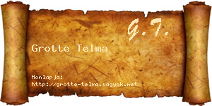 Grotte Telma névjegykártya